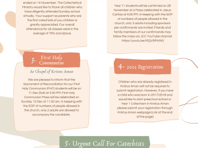 KA Catechetical Ministry Announcements - Nov 2021